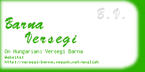 barna versegi business card